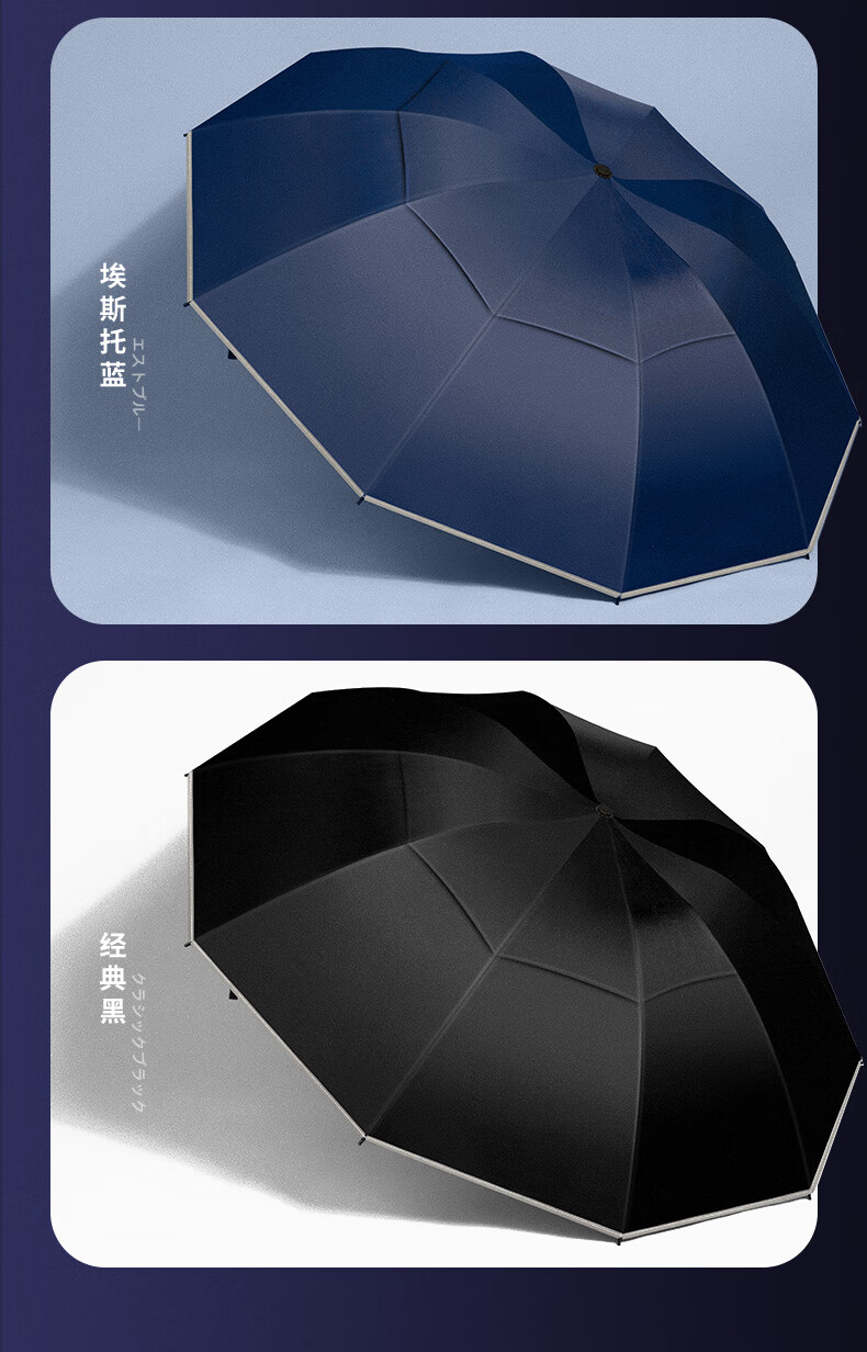 华为hua智选生态通用全自动晴雨两用伞暴雨专用大号反向抗风防晒折叠