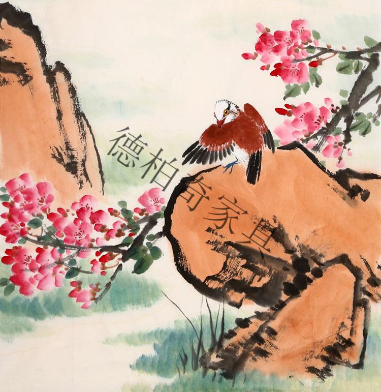 名人董卿字画三尺竖幅精品写意花鸟国画手绘名家礼品书画作品收藏纯