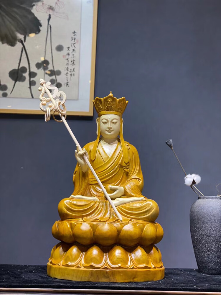 地藏王菩萨佛像立像地藏王菩萨佛像香樟木雕刻摆件大摆件工艺品人物