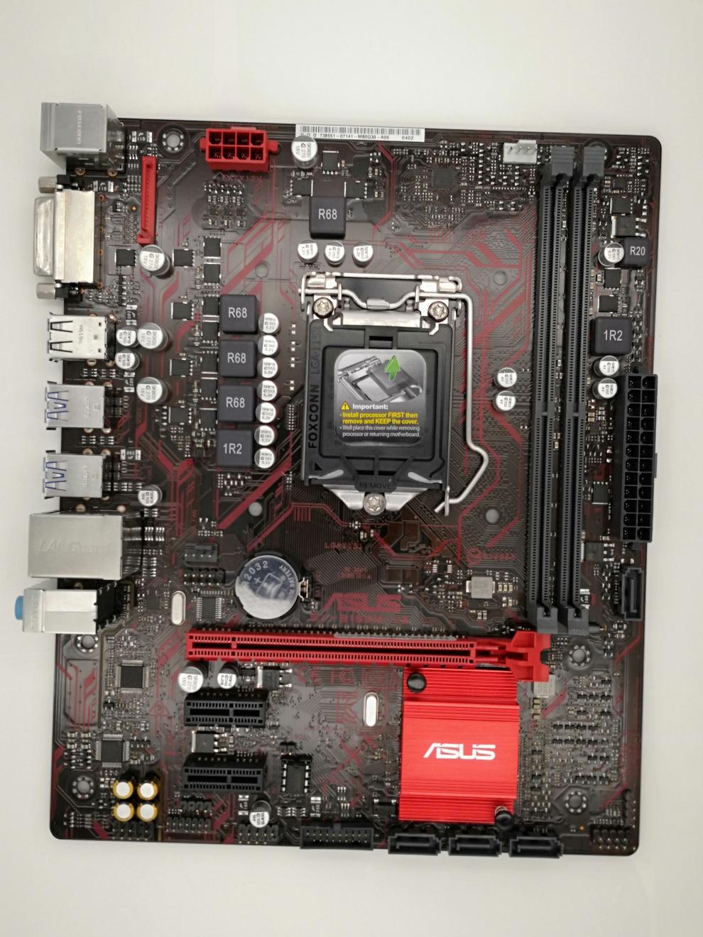 全新/华硕b150m-v3 1151针兼容h110 i3 i5 6 7 8代cpu ddr4主板 褐色