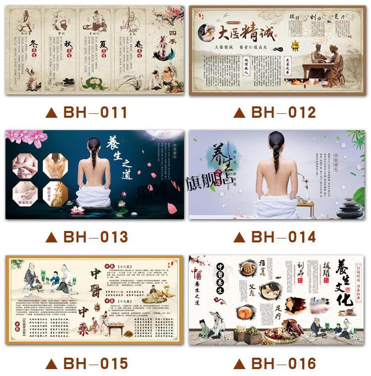 全新升级养生馆宣传画中医养生馆挂图人体经络穴位图宣传画养生壁画