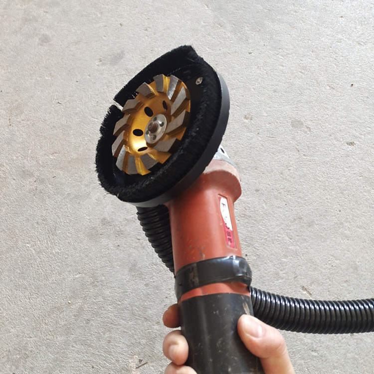 小角磨机防尘罩打磨切割罩集尘罩石材混凝土手磨机防护罩吸尘4寸 150