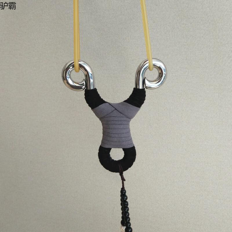 迷你弹弓户外便携弹弓传统冷弯不锈钢抛丸极化扁皮圆皮两用凹凸翘脚半