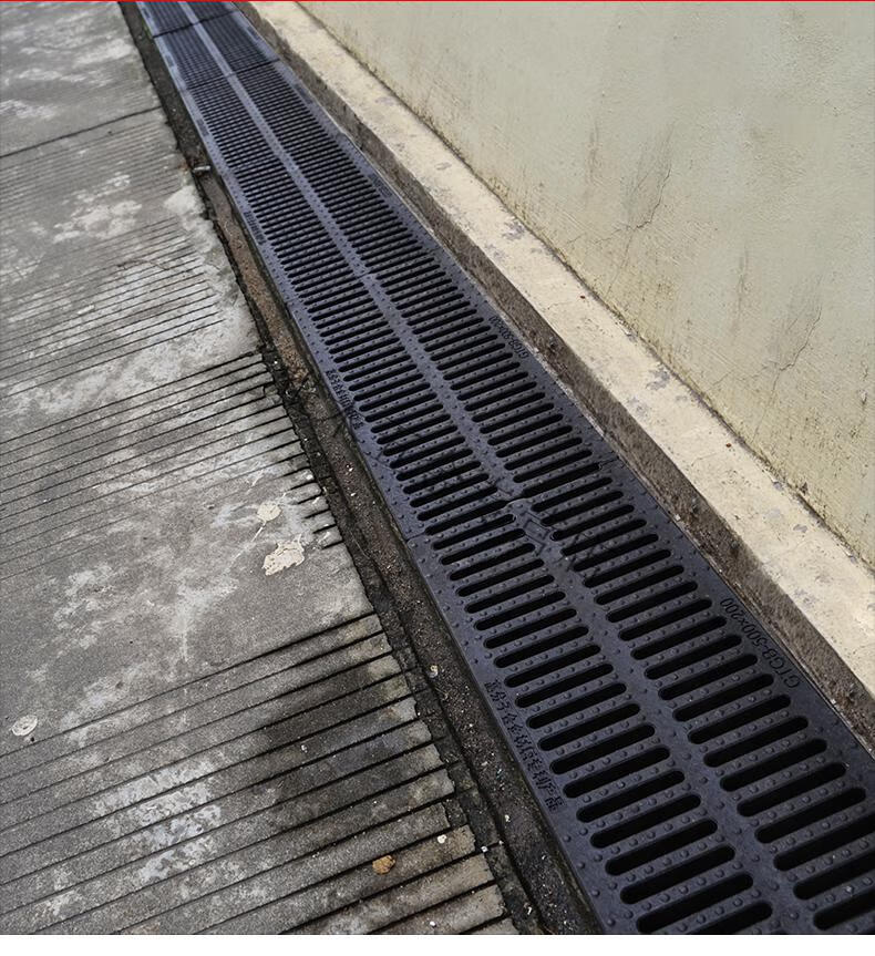 定制水沟下水道高分子排水沟地沟盖板水篦子雨水塑料明沟格栅厨房盖长