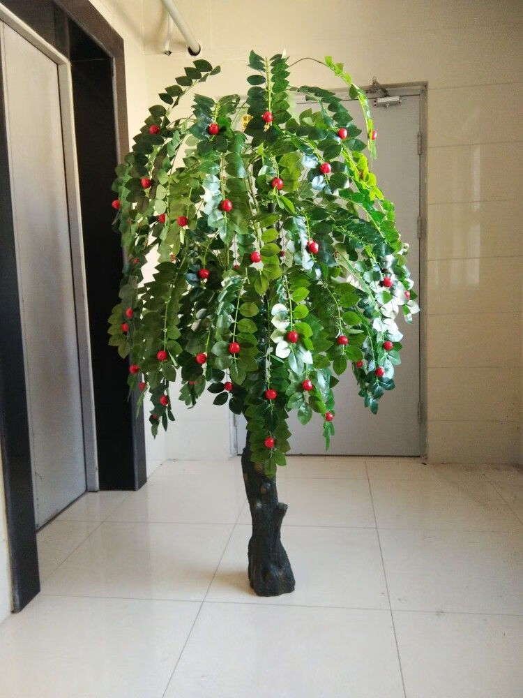 精选现发假树金钱果树摇钱树仿真植物树绿植盆栽客厅酒店办公室落地