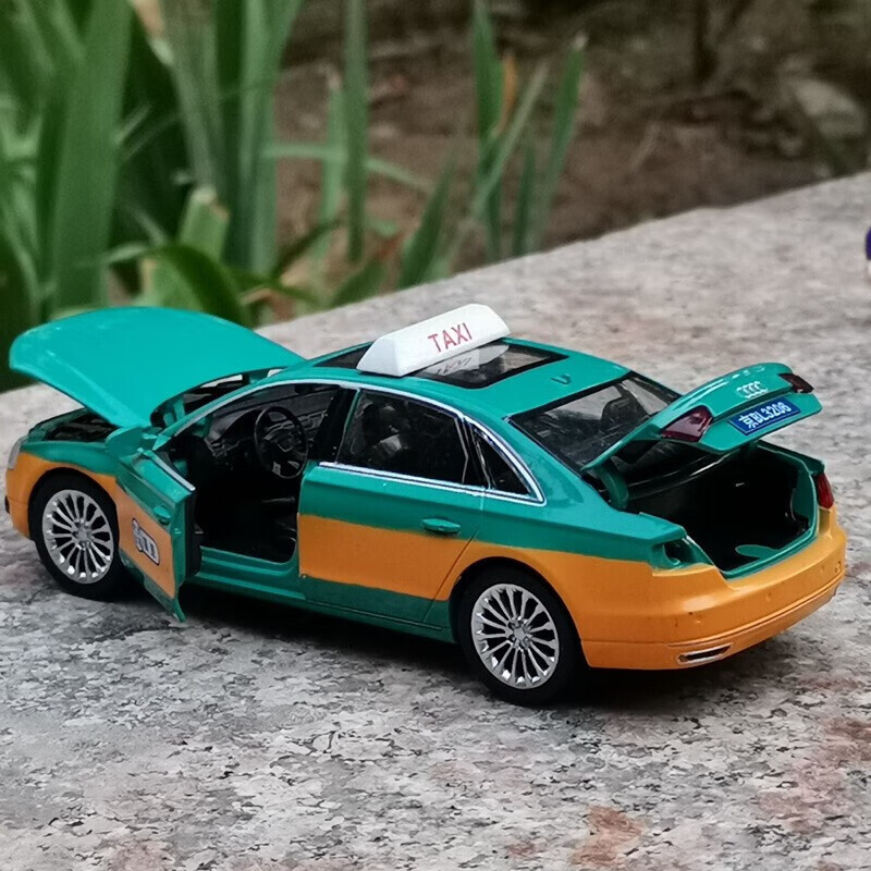 儿童玩具 1:32合金汽车模型红旗h7出租车声光回力北京出租 男孩玩具