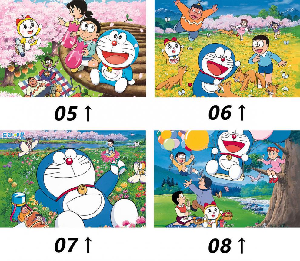 多啦a梦拼图 哆啦a梦木质拼图1000片带框儿童玩具村上隆小叮当机器猫