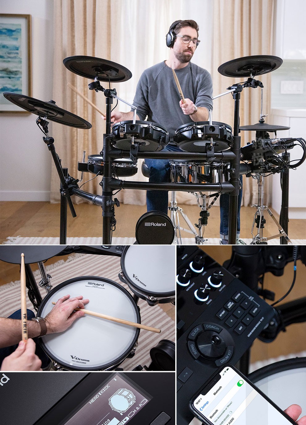 roland罗兰电鼓td11ktd17kvtd25kvxtd07kv电子鼓架子鼓td11k电子鼓nux