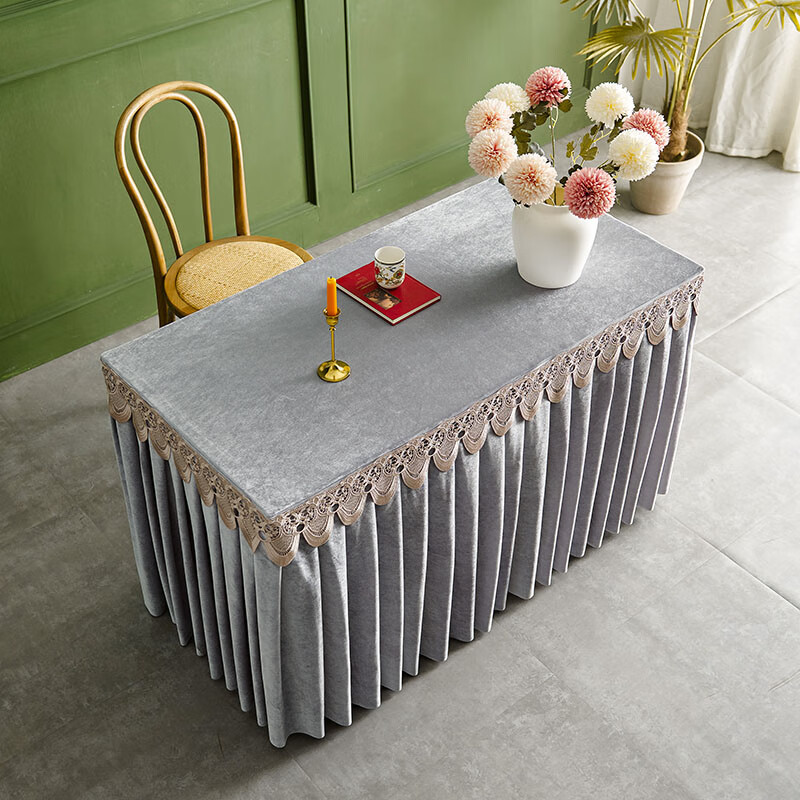 会议桌布金丝绒定制会议金丝绒桌布绒布桌裙长方形商务展会签到办公桌