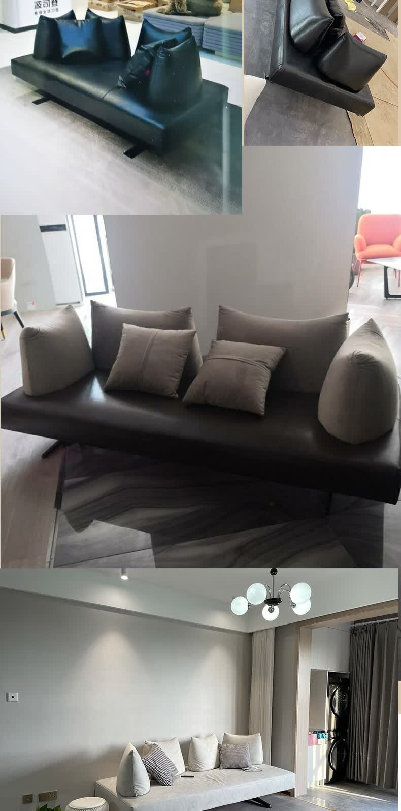 新款米洛沙发意大利米洛轻奢科技布艺沙发小户型客厅组合意式别墅样板