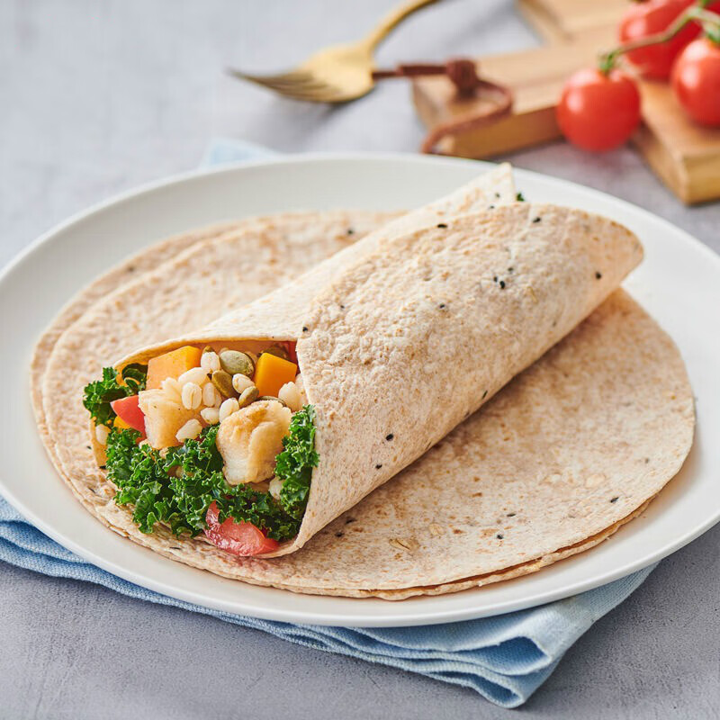 麦西恩270克1全麦卷饼原味面饼健身方便早餐代餐墨西哥鸡肉卷饼老北京