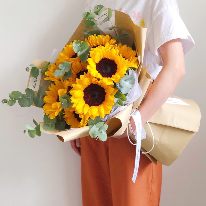 钰尚鲜花速递向日葵花束韩式唯美超大太阳花花束送闺蜜女友老公父亲