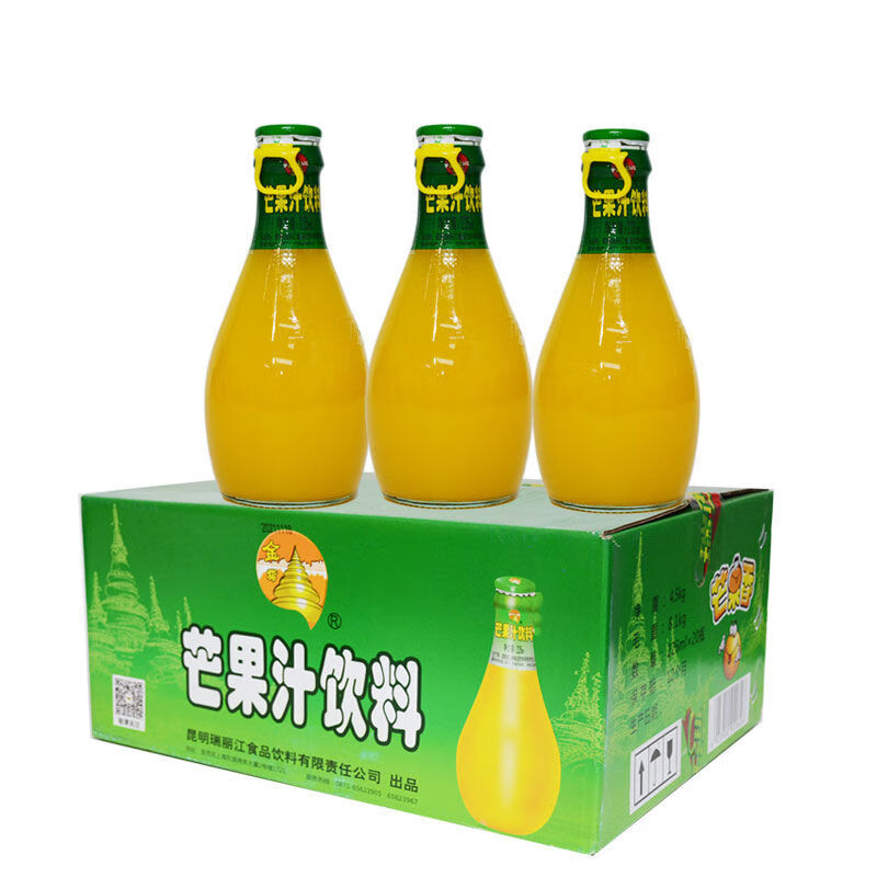 刺力王推 瑞丽江芒果汁饮料瓶装云南金塔芒果汁果味饮品 226ml整箱