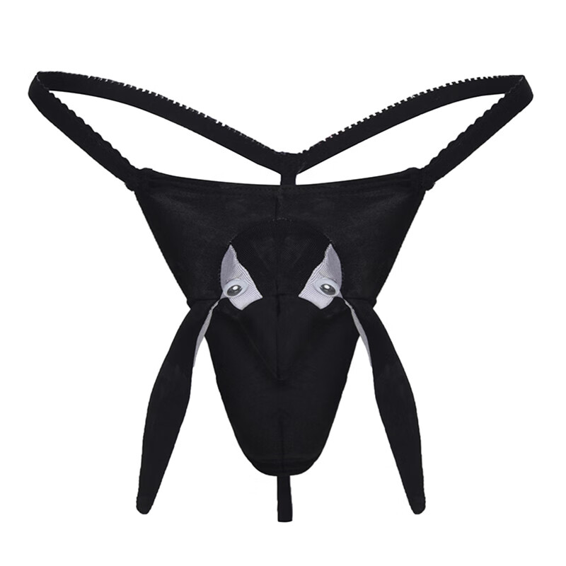 取悦男士性感内裤带套丁字裤角色扮演卡通创意搞笑情趣内裤鸟头t裤