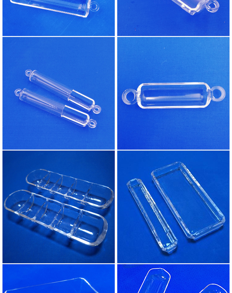 石英舟管式炉耐高温高纯半圆样品舟实验室坩埚可定制带盖平底方舟 10