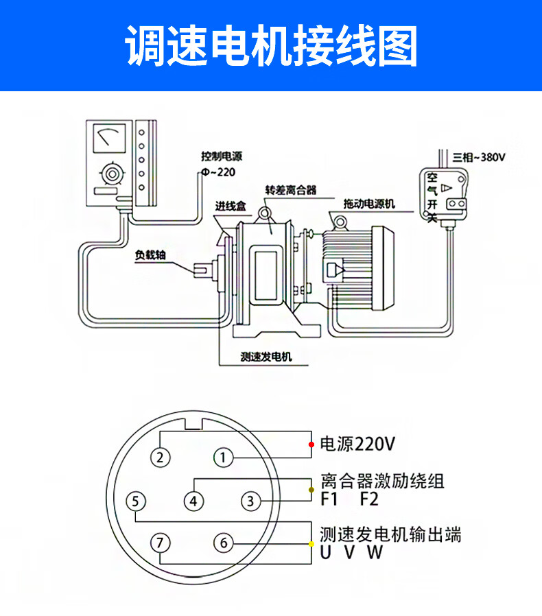 电机调速器jd1a40电磁调速器电磁调速电机控制器带线调速开关定制jd1a