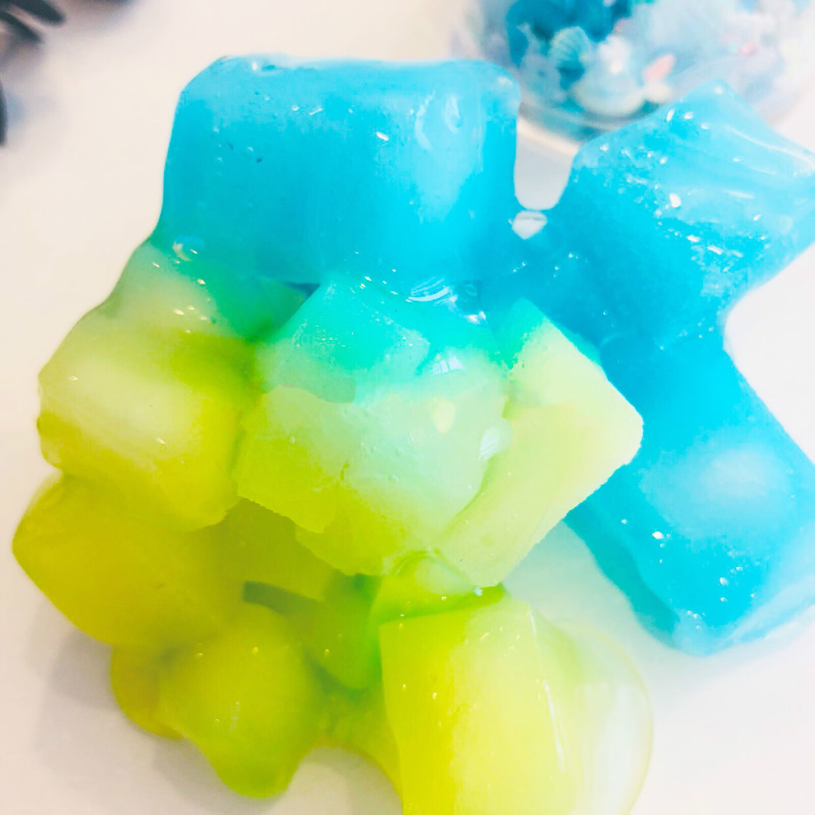 史莱姆椰果泥菠萝蓝莓冰 捏碎了也好看 ins外网仙气泥儿童小孩解压泥