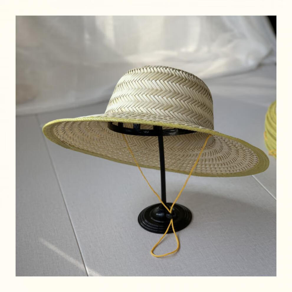 畅印竹编遮阳帽大沿采茶凉帽出游太阳帽劳保农民草帽子男士户外钓鱼帽