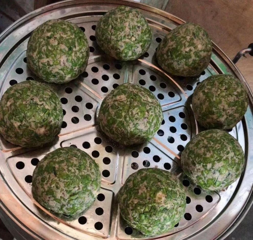 榆钱窝窝 新鲜榆钱子窝窝野菜团子菜坨馒头野菜窝窝10个馍馍 榆钱窝头