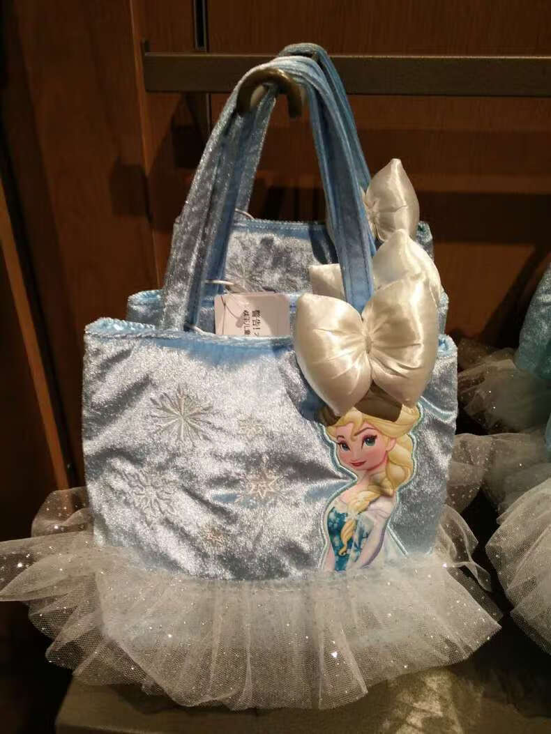 上海迪士尼小女孩包包国内代购冰雪奇缘爱莎公主女童手拎包生日礼物