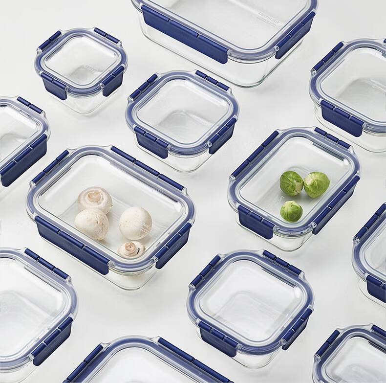 乐扣玻璃保鲜盒格拉斯耐热玻璃饭盒便当饭盒礼品食品盒餐盒收纳盒 长