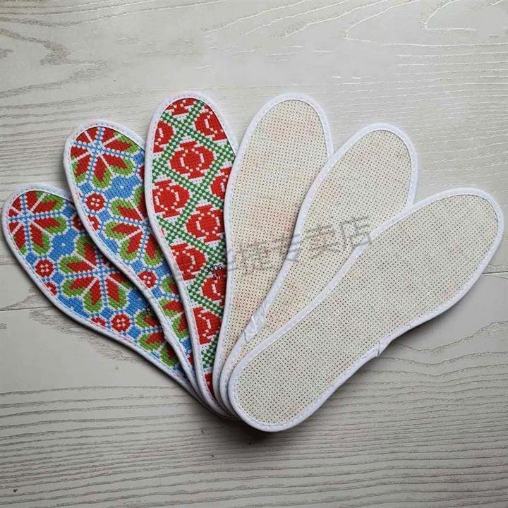 鞋垫2021年新款图案全棉纯手工花样大全自己绣送男生情侣羽帛 八角