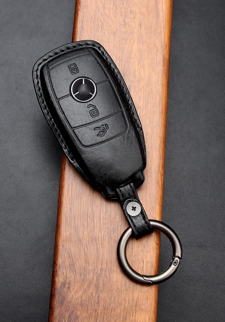 奔驰车新c级e级a级glc300le300le260a180e350a200钥匙套包a款黑色