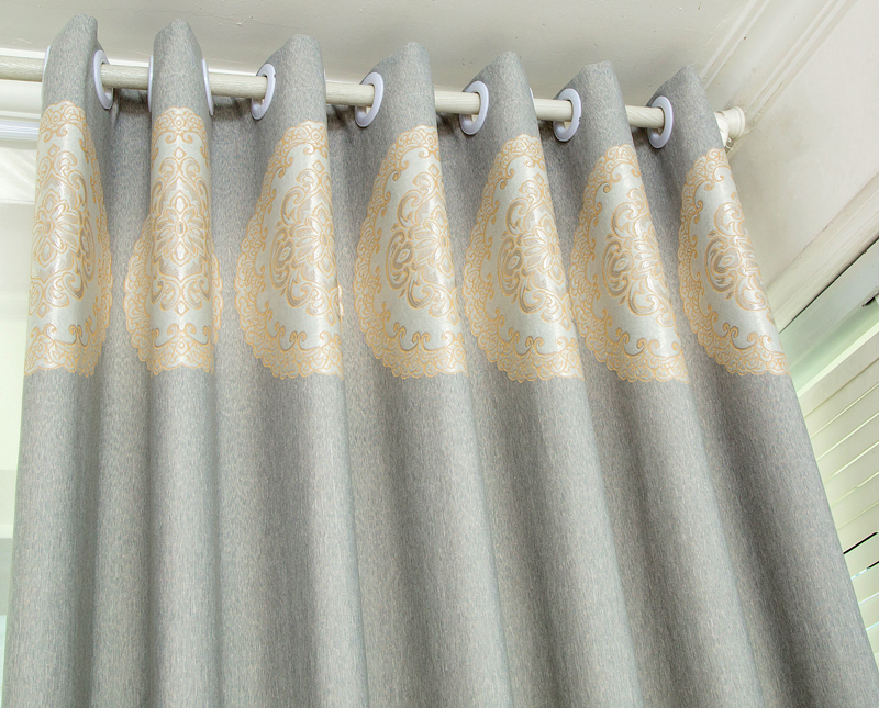 竹节棉提花窗帘北欧简约轻奢遮阳双面提花客厅卧室3米高落地窗帘成品