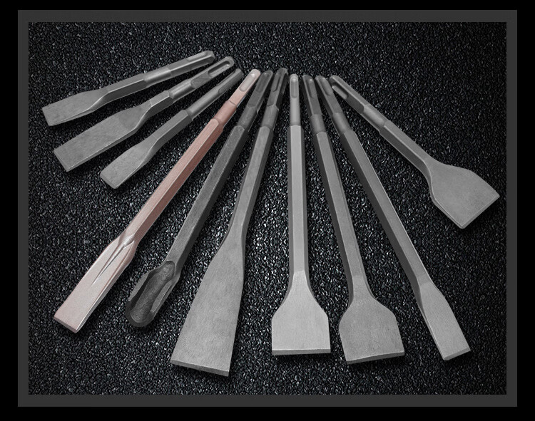 硕星电锤冲击钻头电镐头方柄圆柄尖扁凿子六角u型镐钎水泥墙壁开槽铲