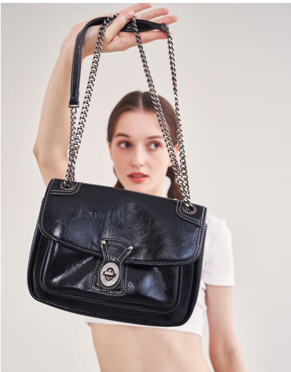 七夕情人节礼物送女朋友老婆billie veromca流浪包小众复古链条包质感