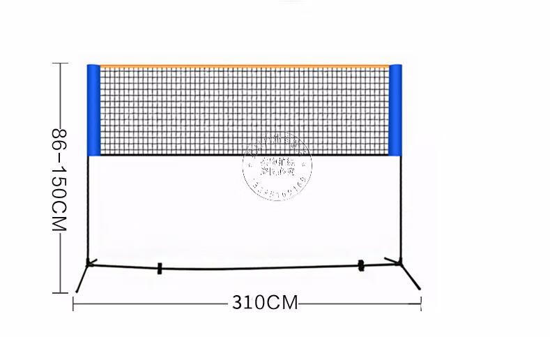 羽毛球网架便携式折叠式简易标准移动场地线网杆室外41米
