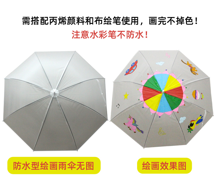空白油纸伞diy材料儿童手工制作幼儿园中国风绘画雨伞小手绘玩具空白纸伞直径60cm 0cm 半穿 图片价格品牌报价 京东