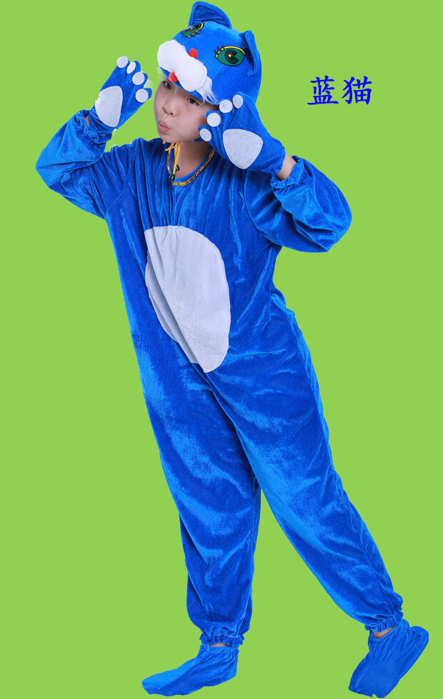 幼儿园童话剧小猫钓鱼舞台演出服儿童白猫花猫黑猫女童可爱舞蹈表演