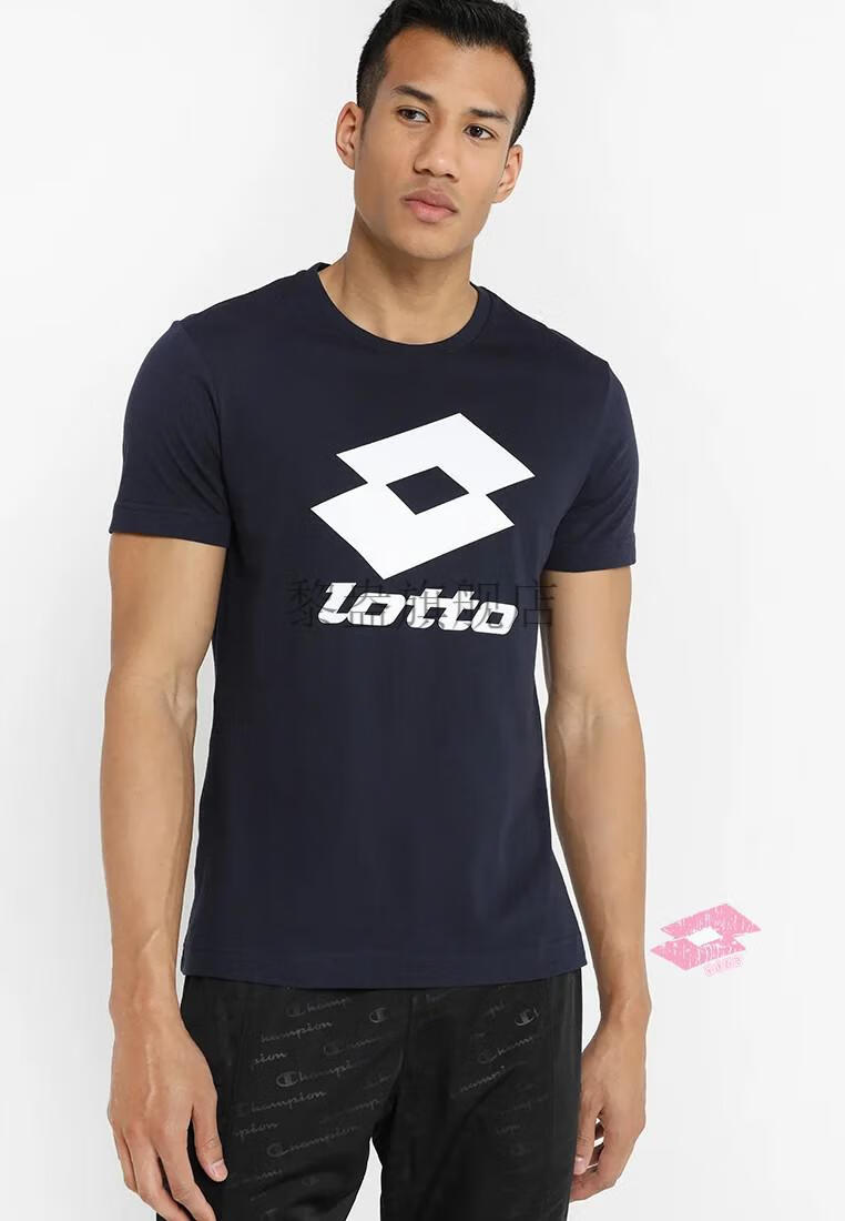 【贝雷蒂尼同款】lotto 乐途 男力透气网球训练短袖t恤 黑色 xs【图片