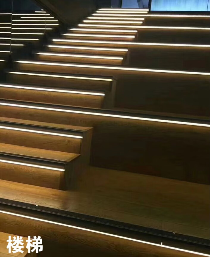 吊顶灯暗藏嵌入式无边框线性铝槽灯带走廊过道楼梯商铺led线条灯518含