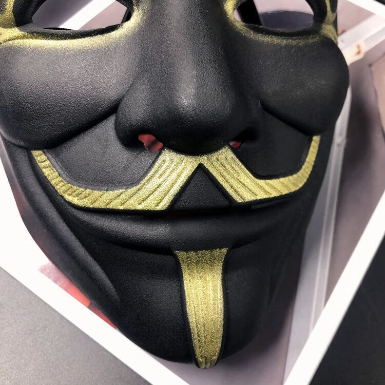 万圣节v字仇杀队成人男全脸抖音面具万圣节cos化妆舞会派对假面v北极