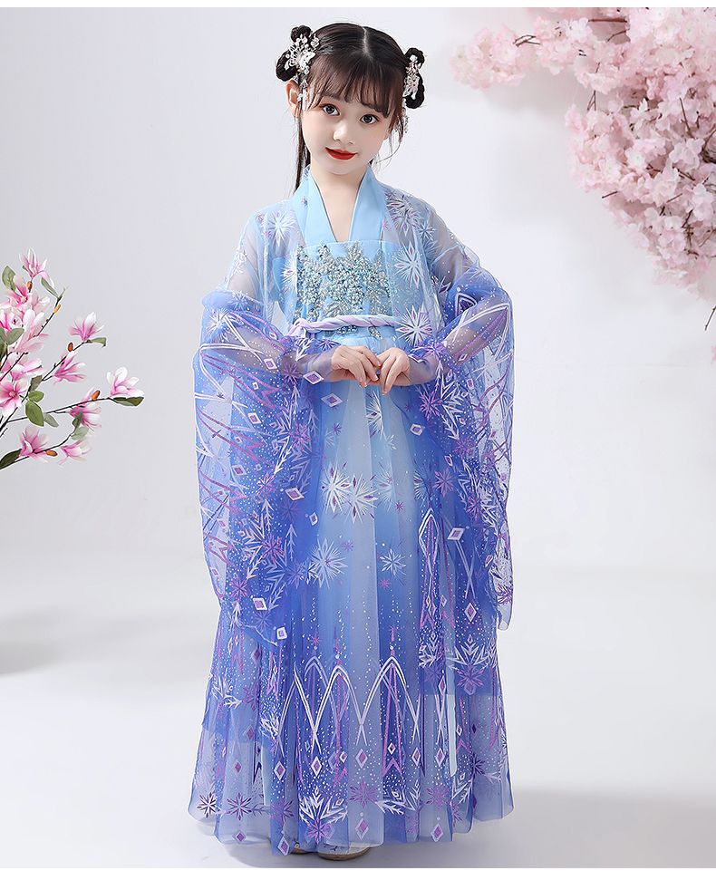 儿童古装超仙樱花汉服小女孩古代仙女服儿童汉服女童夏装中国风童装