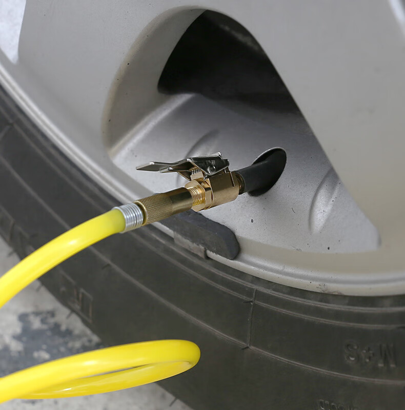 汽车轮胎充气头充气泵快速充气夹头接头转接头铜充气嘴转接夹头 快接