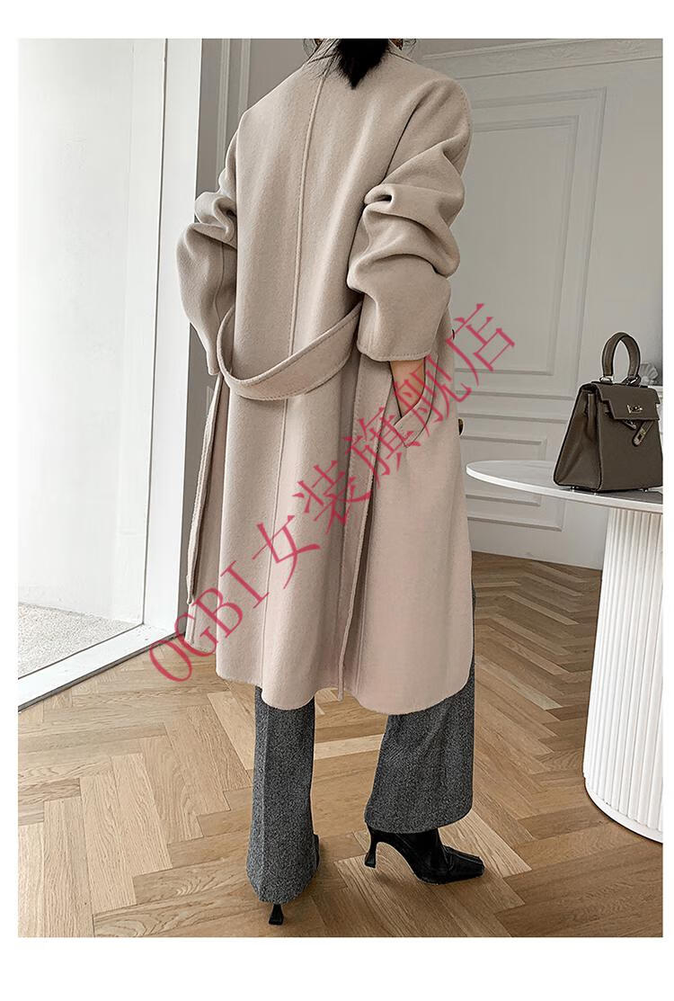 ogbi浙江嘉兴濮院羊绒大衣尼子家101801双面女中长款2022年秋冬新款