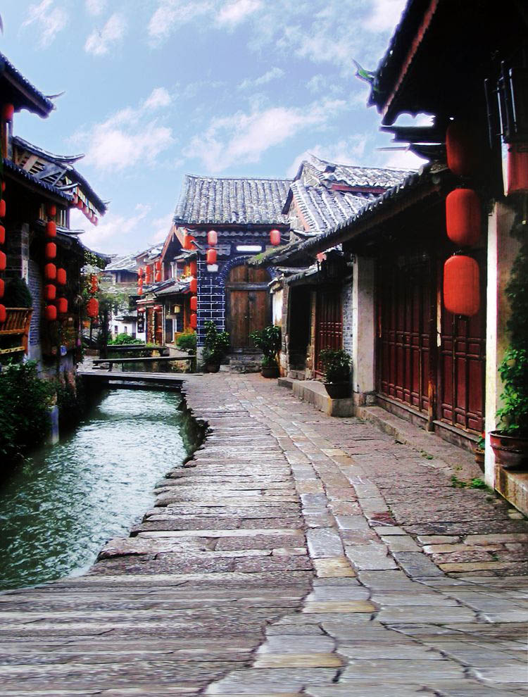 古装直播背景布3d古装直播背景墙古装拍照背景布3d摄影背景家福古风