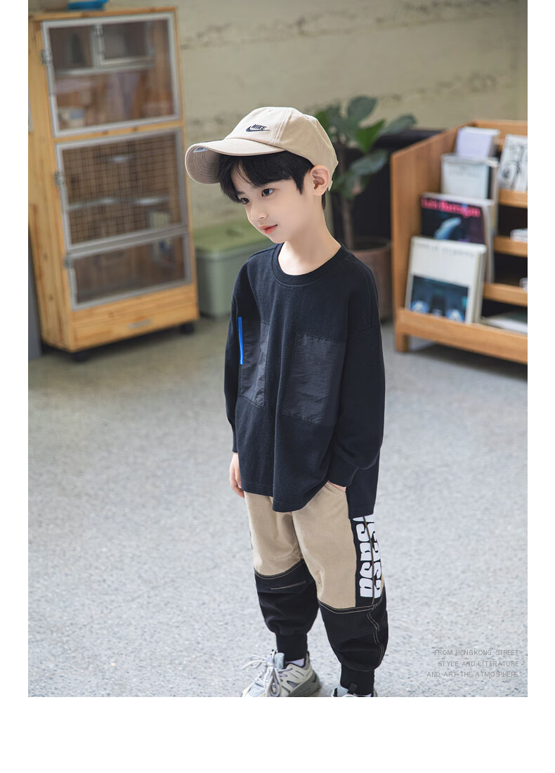 【潮娃迪尼萌宝品牌冬季小男孩打底内搭的胖童装男童加肥加大t恤加绒