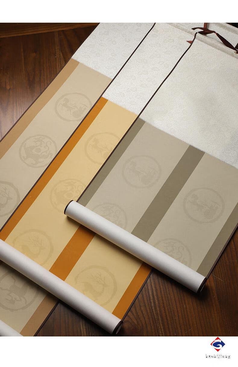 装裱空白格子对联毛笔书法作品纸创作挂轴软笔书写复古绿33114cm单1