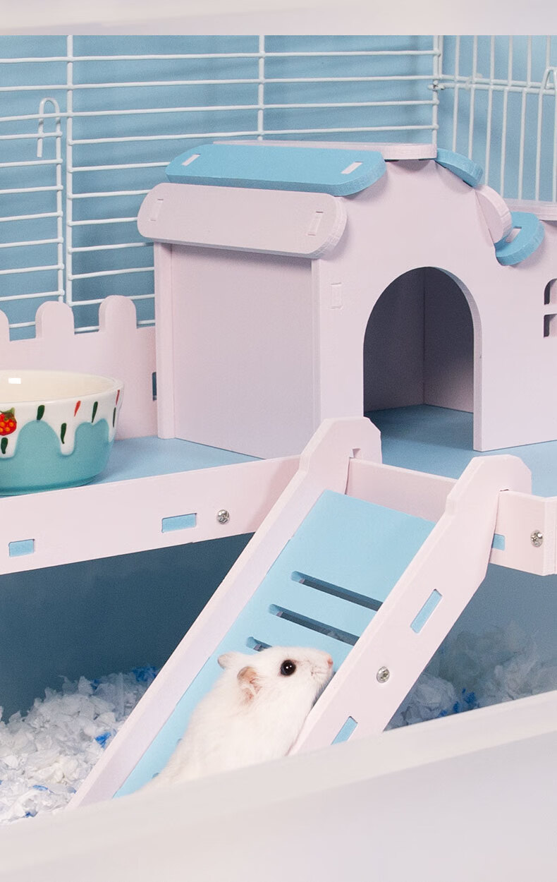 仓鼠笼子60基础笼47磨砂加高底盘笼金丝熊窝超大别墅用品套装齐全 47