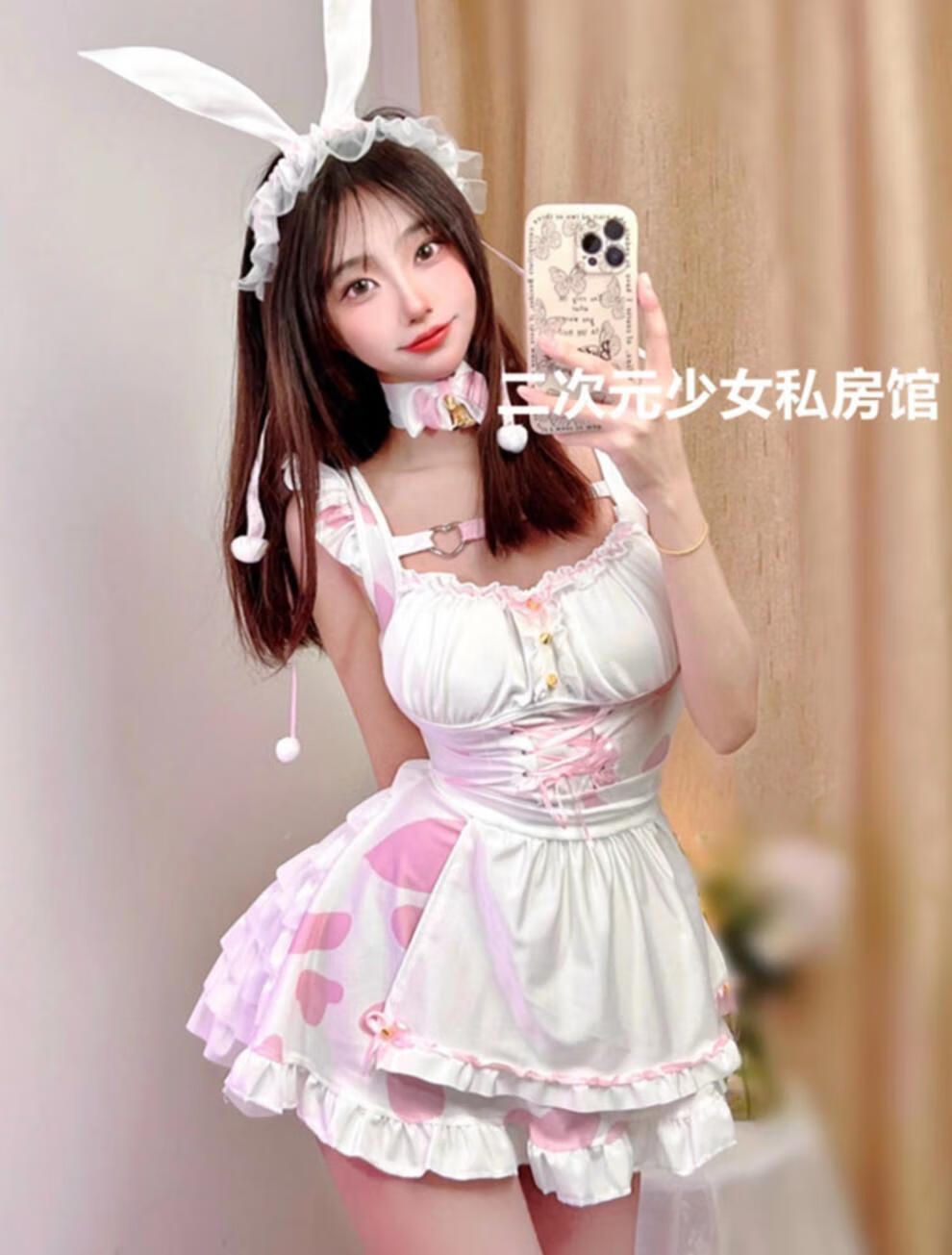 内衣可爱纯欲女仆装cos萌系性感睡衣小胸情感趣味套装心机套装白色