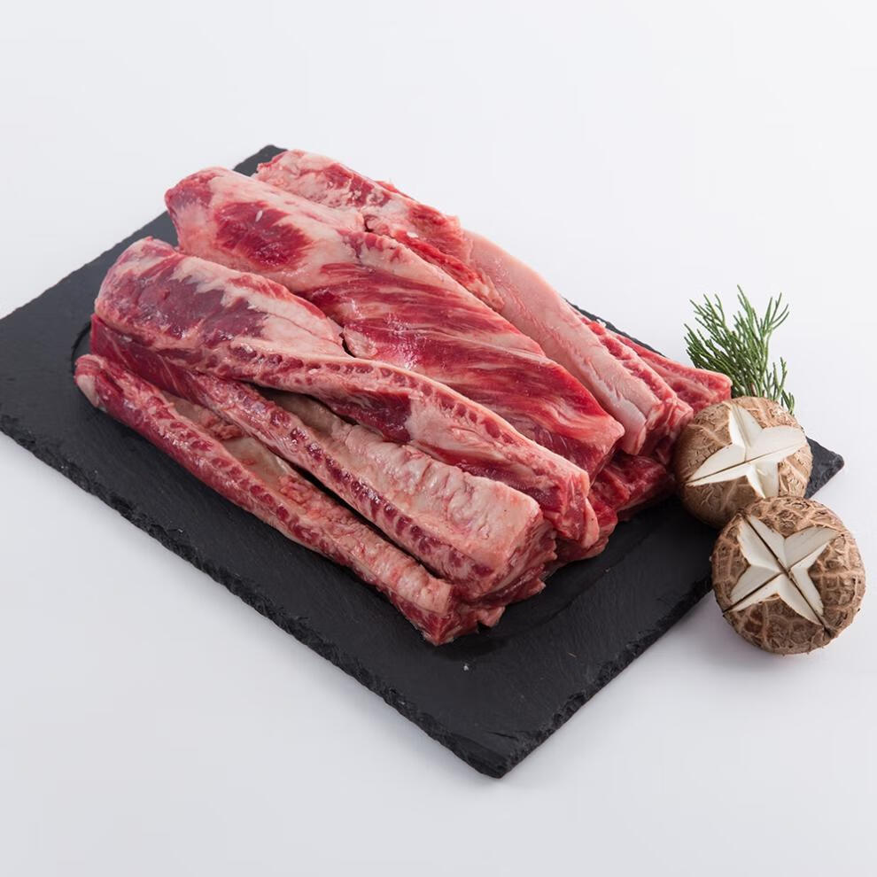 谷饲牛肋条 红烧牛肉新鲜原味牛腩王生鲜炖煮牛肋骨肉 4斤