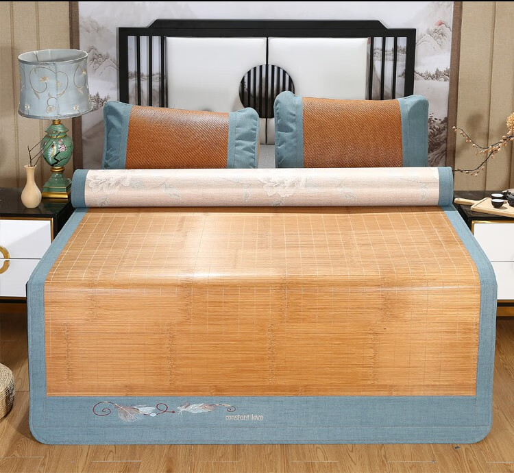 凉席竹席硬凉席竹席定制直筒18m床双面15折叠13双人12订做14夏季硬