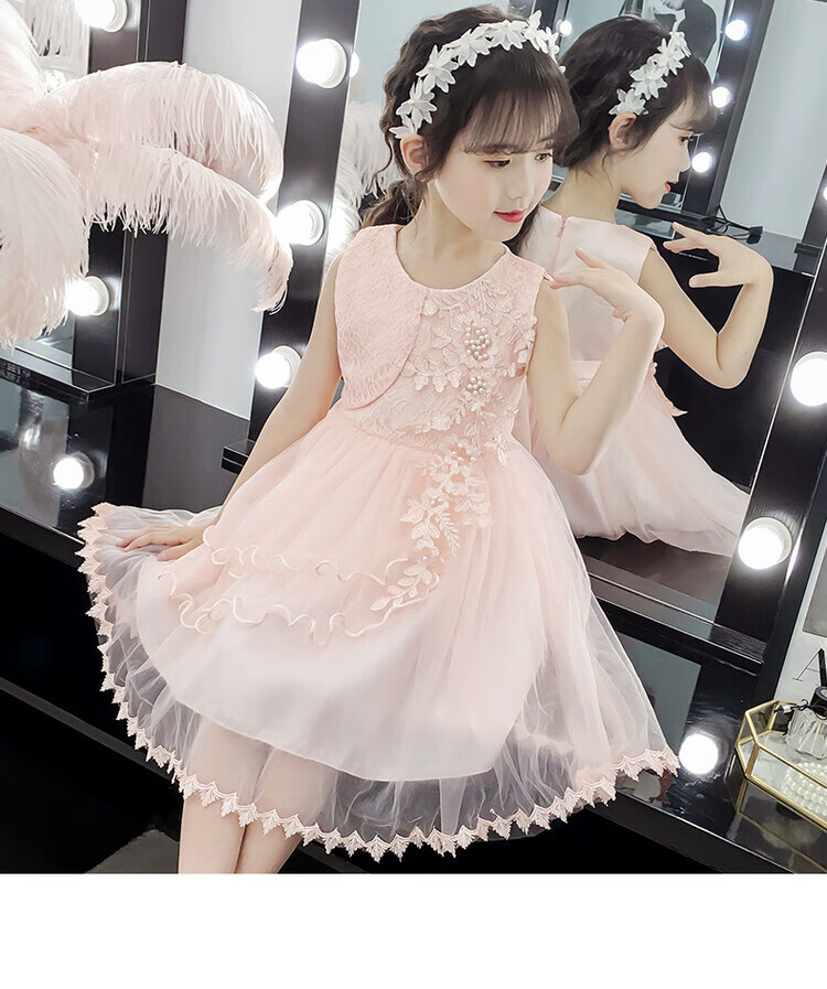 爱依莲女童连衣裙儿童礼服燕尾纱裙2022夏季新款演出裙中大童洋气公主