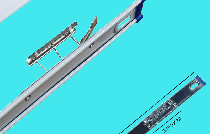 不锈钢报夹长夹条报纸夹工程图纸栏挂架夹报纸夹子报刊学生试卷夹银色