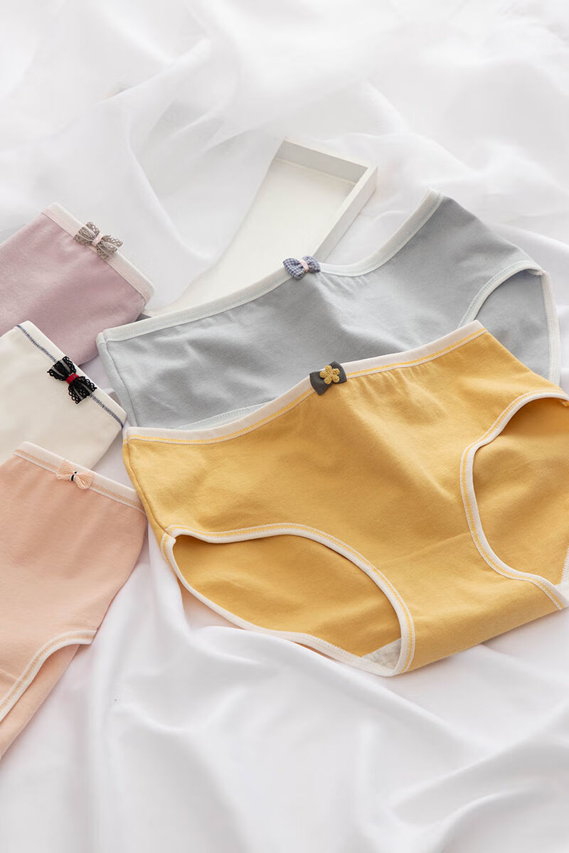 寇翔儿童内裤女棉大童发育期中腰学生少女918岁初中女童三角裤小清新