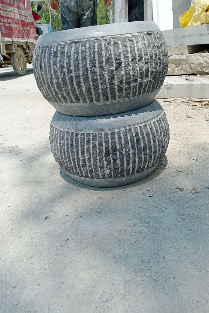 柱墩石柱顶石头墩子石雕柱基石仿古木柱底座空心包皮柱础石圆石墩